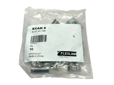 New | in-Stock FlexLink T-Slot Nut M8 PKG OF 10 Nuts & Screws Michigan US | Maverick Industrial Sales #1419290