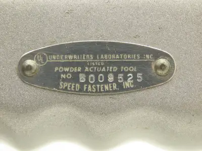 Speed Fastener Model 825 Powder Actuated Stud Driver Tool with Case