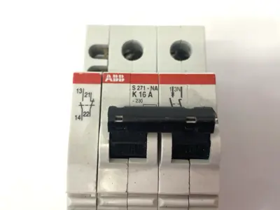 Used ABB Miniature Circuit Breaker 2-Pole w/ Auxiliary Contact Circuit Breakers Michigan US | Maverick Industrial Sales #1389439