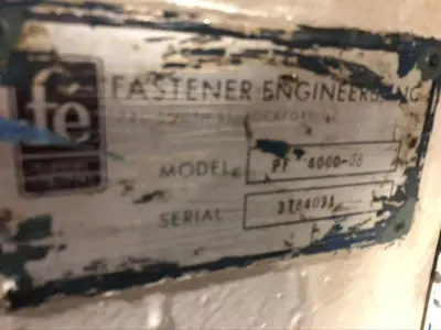 USED FASTENER ENGINEERS PF-4000-08