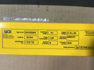 Used SICK C40S0703DA010 Light Curtains & Grids Ohio US | HGR 24 #1323849