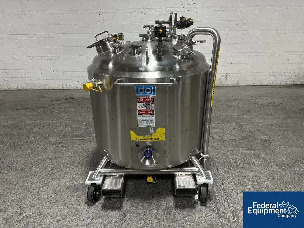 USED DCI Used 600 liter DCI Jacketed Receiver Vessel, Hastelloy C22, 45/150#