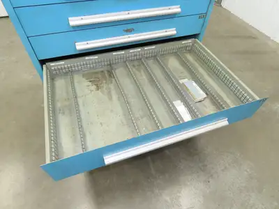 Nu-Era Modular Tool Storage Cabinet 9 Drawer 45x28x61" Stanley Vidmar Blue