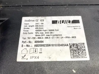 USED BUILT SYSTEMS ILCODRIVE CZ ACTUATOR 409494