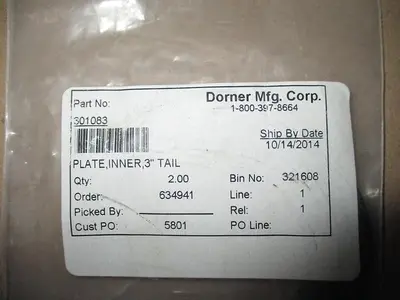 MISC DORNER MOTOR PARTS AND ACCESSORIES