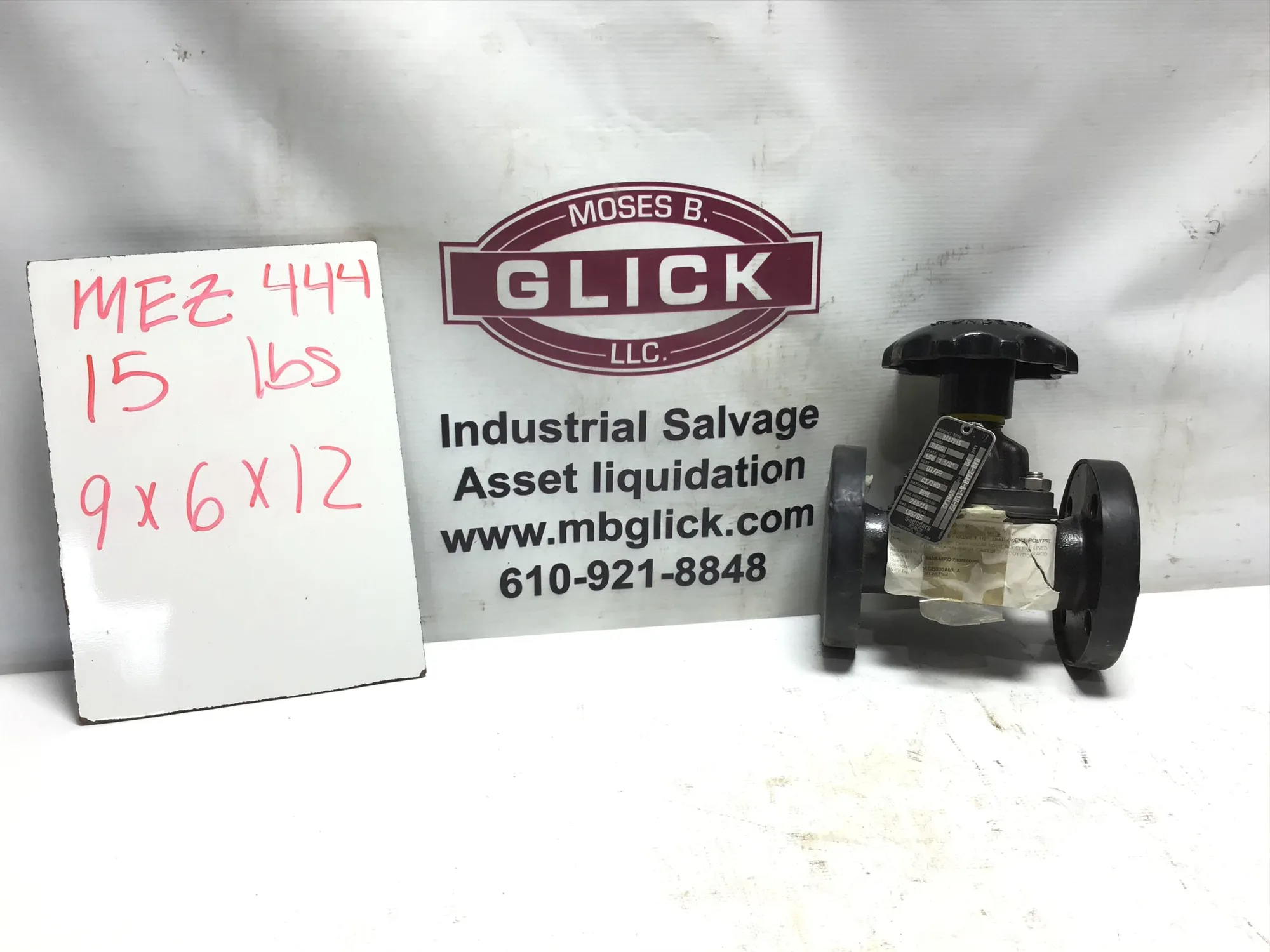 Saunders 3448 Manual Iron Flanged Diaphragm Valve 1-1/2in 150