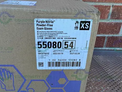 NEW BOX OF 10 - KIMBERLY CLARK 55080 NITRILE EXAM GLOVES, PURPLE, X-SMALL, 100/BX
