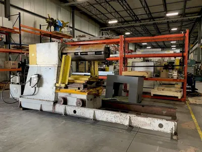 30,000 LBS X 36" PERFECTO COIL FEED LINE, COIL REEL UNCOILER & STRAIGHTENER: YOBRO #24871