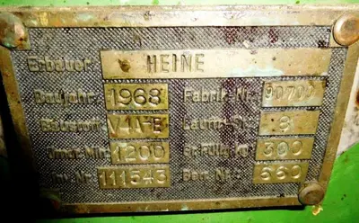 Heine 39 x 25 perforate basket centrifuge, 316SS.