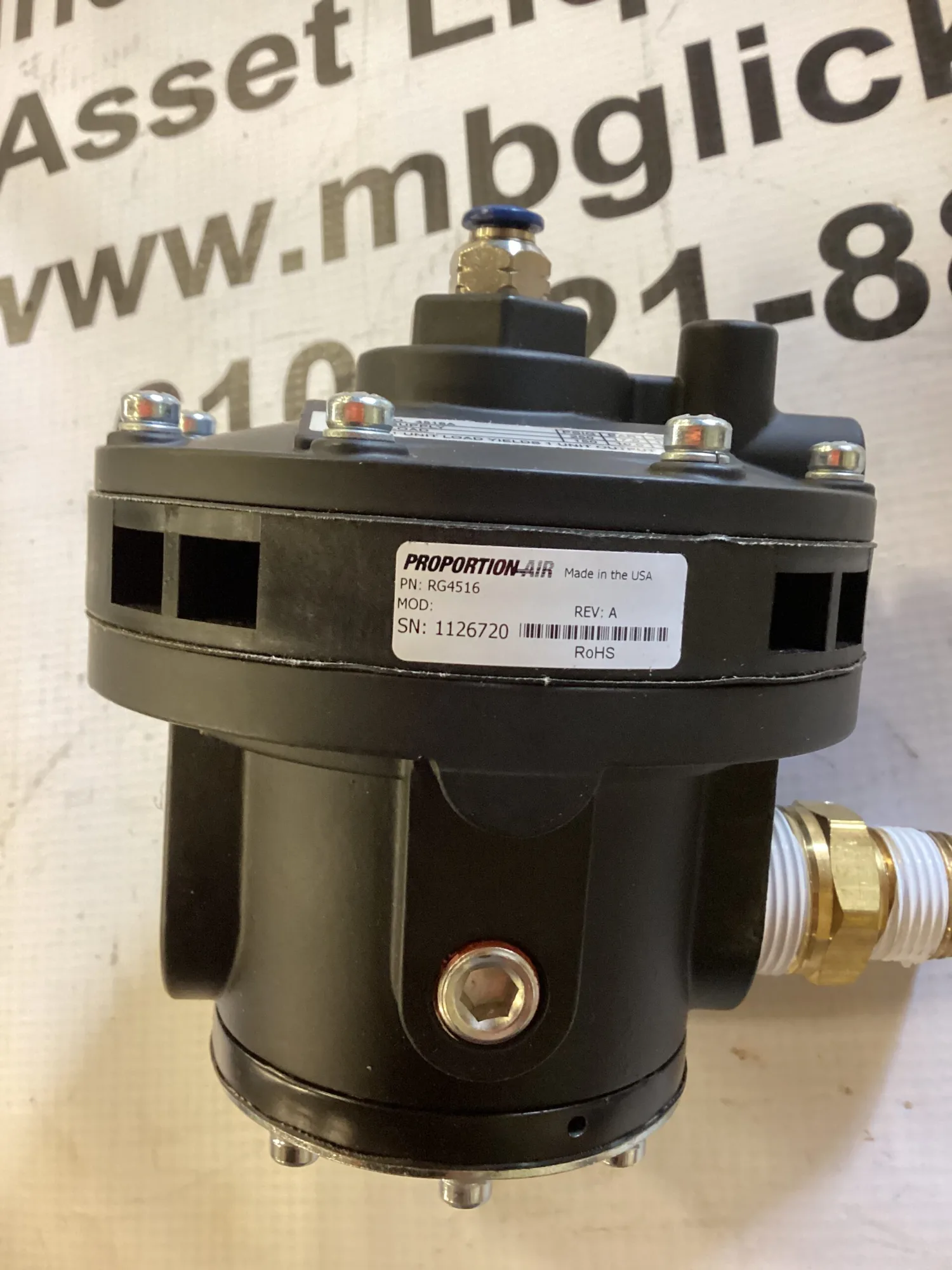 Proportion-Air RG4516 REV: A Proportional Air Pressure Regulator 7/8″ 250PSIG