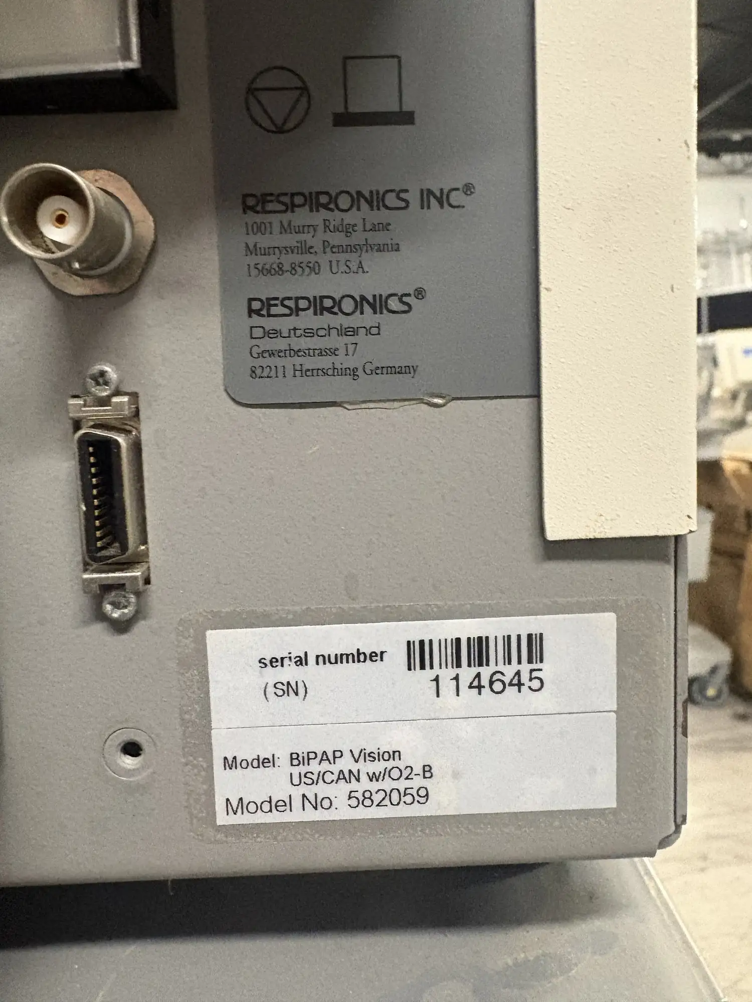 Used Respironics BiPAP Vision (582059) Respirators / Ventilators Texas US | PT Medical Technologies #1458673