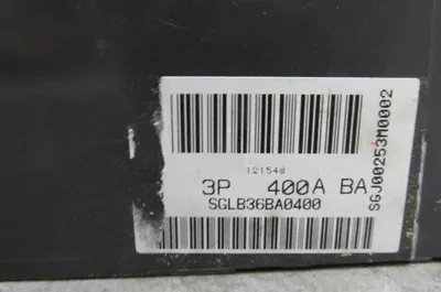 Used 400 Amp GE SPECTRA Electronic Breaker SGLL36BB0400 MVT Plus Trip LSI