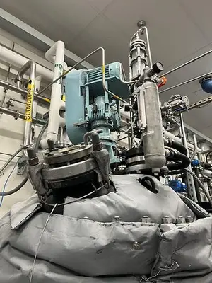 Reactor, 100 Gallon, Glass Lined, De Dietrich, 150 PSI, Jacketed, Agitated #S744732