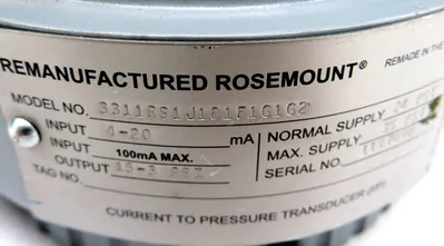 REPAIRED ROSEMOUNT 3311RS1J1B1F1G1G2 PRESSURE TRANSDUCER