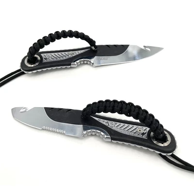 USED AMPHIUMA OUTDOORS/COMPOSITE KNIVES Serrated Tanto Blade