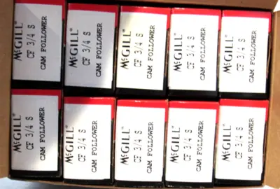 BOX OF 10 NEW MCGILL CF 3/4 S CAM FOLLOWERS CF34S