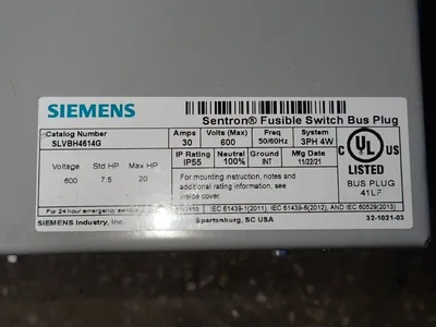 USED 2021 SIEMENS SLVBH4614G