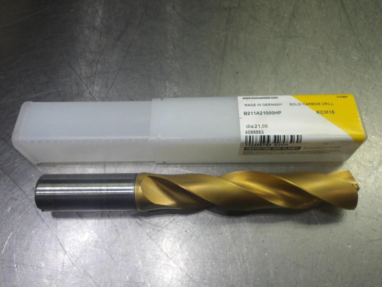 Kennametal 21mm Coolant Thru Carbide Drill 20mm Shank B221A21000HP KCM15 (LOC2192)