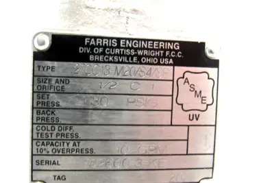 NEW FARRIS ENGINEERING 27CC13-M20/S4/SP RELIEF VALVE 27CC13M20S4SP