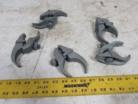 2" Conduit Pipe Tube Galvanized Malleable Iron Clamp Parallel Lot of 5