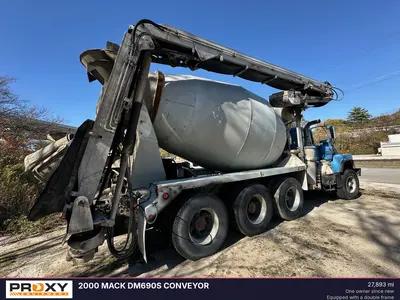 Used 2000 MACK DM690S CONVEYOR Concrete Mixer Trucks Pennsylvania US | Proxy Equipment #1379125