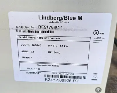 USED 2013 LINDBERG / BLUE M BF51766C-1