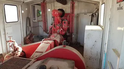 USED GARDNER DENVER PE-5Y 3X5 TRIPLEX WELL SERVICING REVERSING MUD PUMP PACKAGE