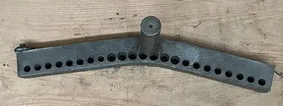 Unbranded Lathe Tool Rest ~  24" x 4"  & 6-3/4" Post & 1-1/2" Dia (6145)