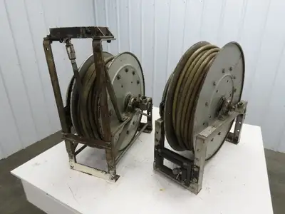 Hannay Reels 818-23-24-B-VR Retractable Industrial Water Hose Reel 1/2" Lot Of 2