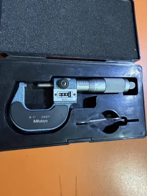 (2) Mitutoyo 0-1" x .0001" Micrometer & Radius Gage Set