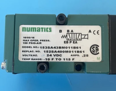 NEW ASCO NUMATICS 153SA43BM011B61