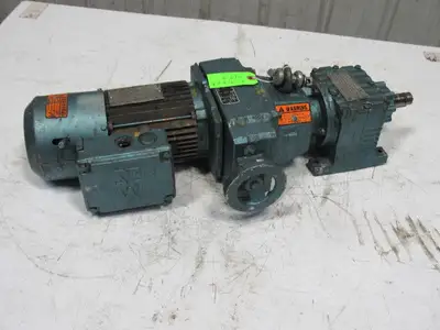 Sew R27D16DT80K4BMG05HR 19.35:1 Ratio 22-107RPM Out 230/460V Inline Gear Motor