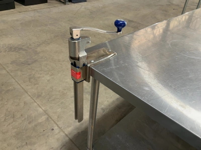 Used SAUBER SELECT PA8372 STAINLESS STEEL COMMERCIAL WORK TABLE 72” W/CAN OPENER Food Prep Tables Michigan US | Miedema Asset Management Group #1580131