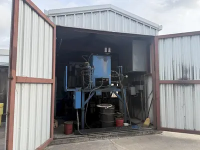 2000 TON HEAVY DUTY 4-POST HYDRAULIC PRESS, USED FOR STRAIGHTENING PIPE & BAR: YOBRO #25137