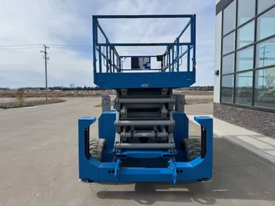 Used 2012 GENIE GS-5390RT ROUGH TERRAIN SCISSOR LIFT Scissor Lifters Alberta CA | Adcock Equipment #1418050