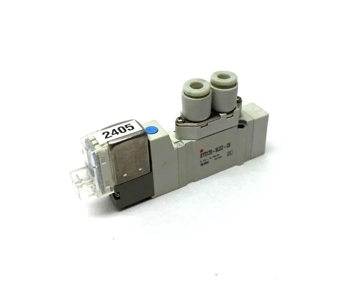 SMC SY3120-5LOZ-C6 5-Port 2-Position Solenoid Valve Plastic Tube Fittings - Used