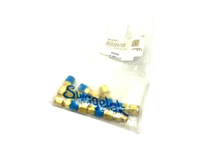 USED SWAGELOK BRASS COMPRESSION TUBE FITTING 3/16" TUBE 1/8" MNPT
