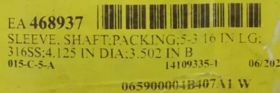 NEW FLUID ENGINEERING 065900004B407A1 SHAFT SLEEVE 5-3/16" L 3.50" I.D