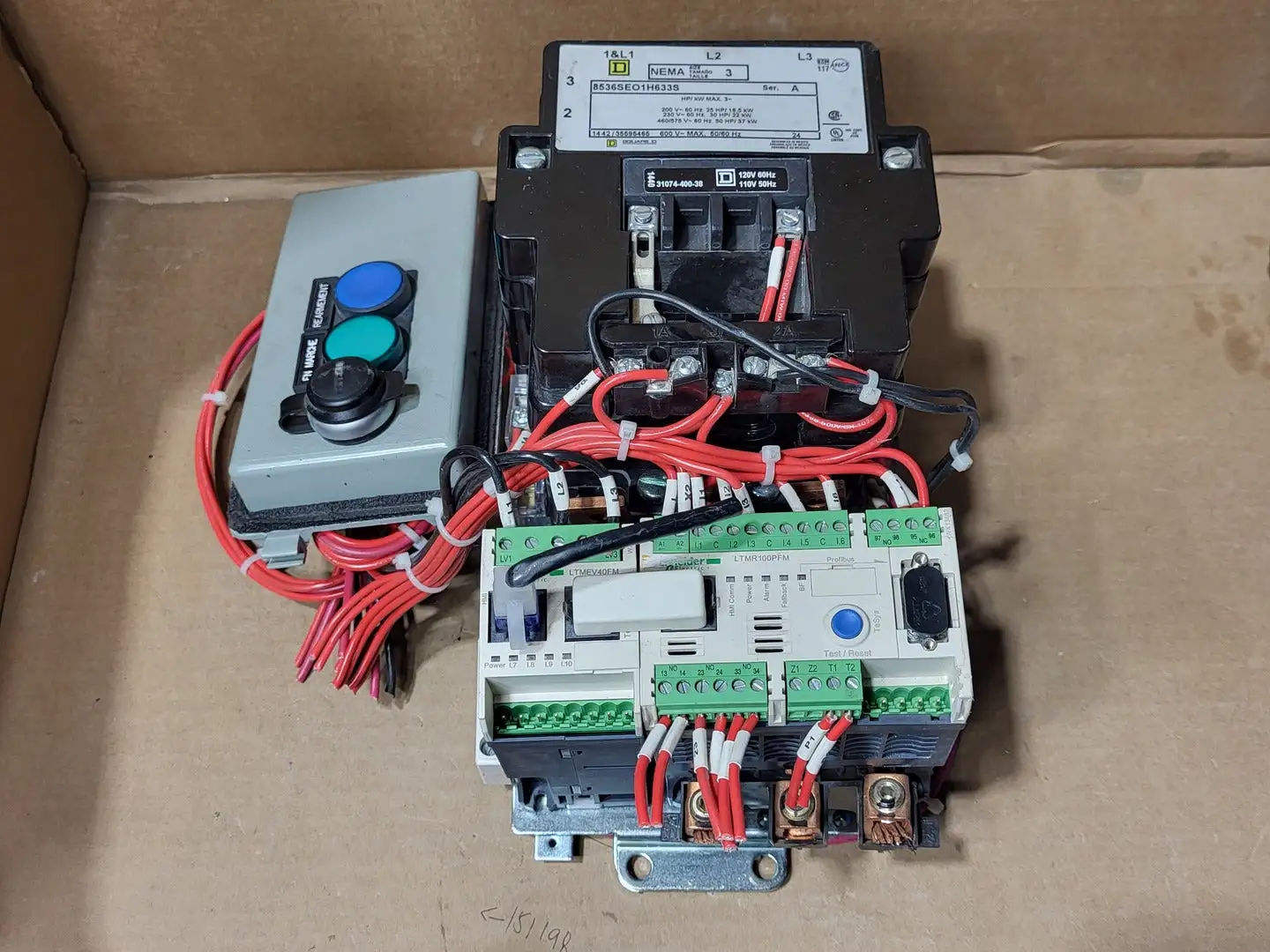 50 hp, Size 3, Motor Starter 8536SEO1H633S, LTMR100PFM, LTMEV40FM