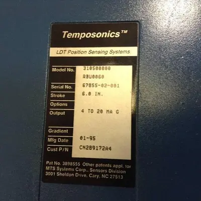 New | in-Stock TEMPOSONICS INC 310500000RBU0060 Relays & Switches Michigan US | Ideal Machinery #1275310