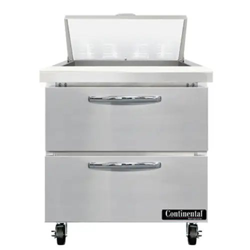 Continental SW32N8-D 32" Sandwich/salad Prep Table W/ Refrigerated Base, 115v