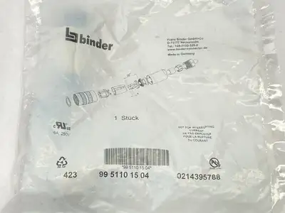 NEW BINDER CABLE CONNECTOR FEMALE M16 4-PIN