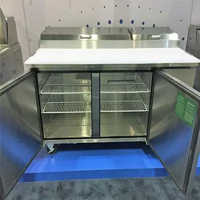 67" 2 Two Door Refrigerated Pizza Prep Table