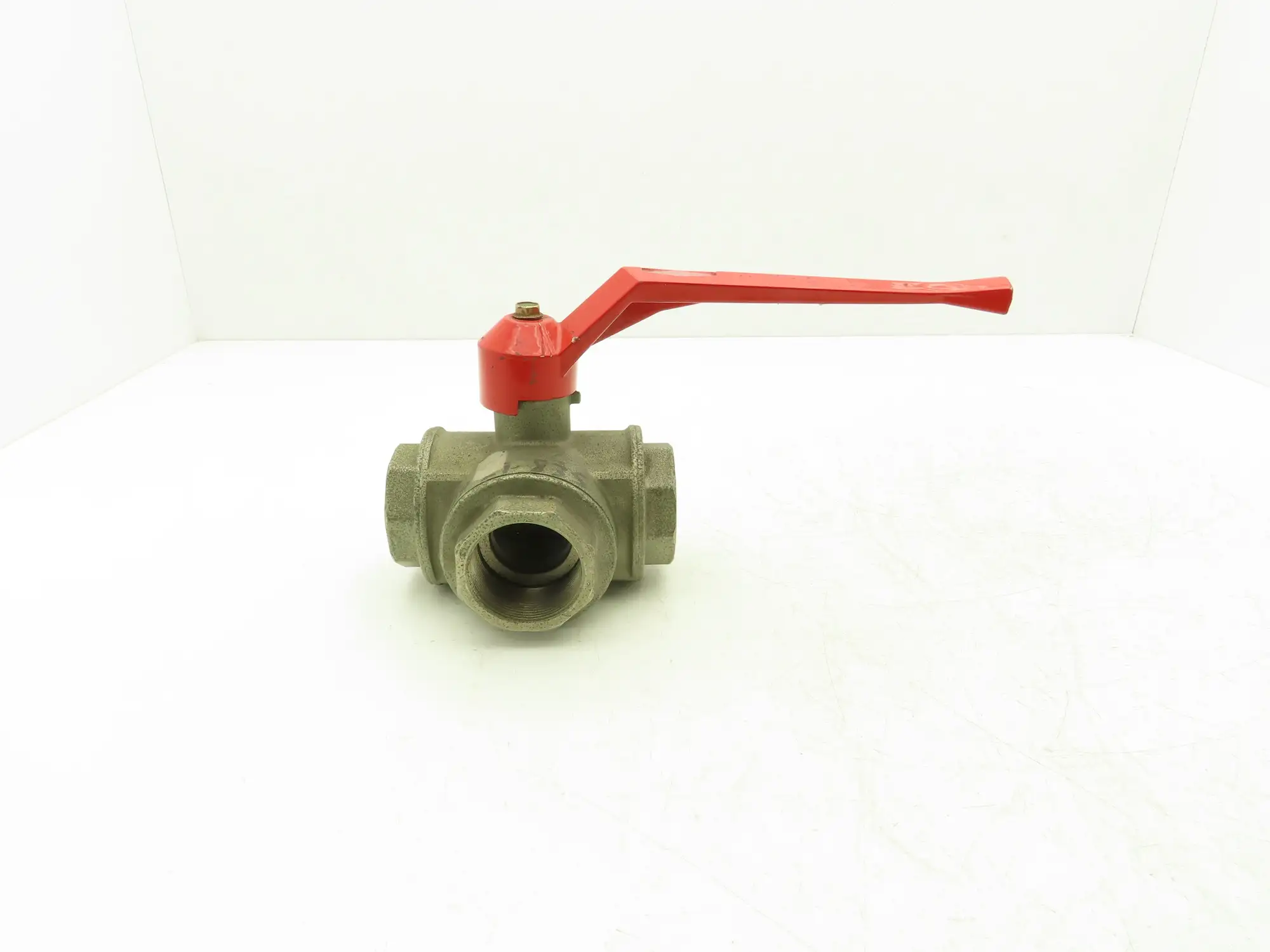 Renus 2" NPT Aluminum 3-Way Ball Valve Full Port