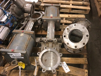 Fabri-Valve 8" Knife Gate Valve Air Operated New Storeroom Spare