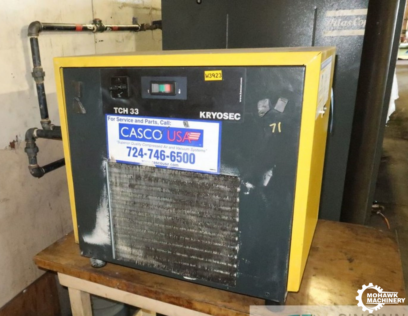 110-CFM KAESAR "TCH-33 KRYOSEC" NON-CYCLING REFRIGERATED AIR DRYER