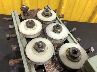 2-1/2" X 12 DOUBLE PLANE ROLL STEEL WIRE COIL STRAIGHTENER: STOCK #15426