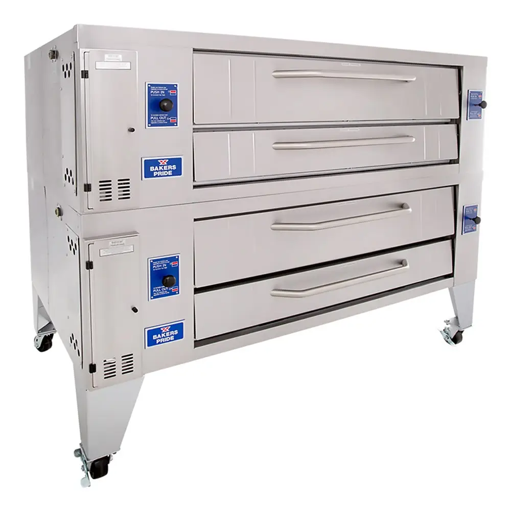 Bakers Pride Y-602BL Super Deck Floor Model Double Pizza Deck Oven - Liquid Propane