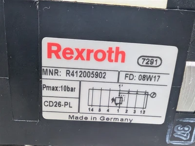Rexroth 576351...0 Directional Solenoid Valve Assembly R412005902 Used
