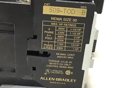 USED ALLEN BRADLEY 509-TOD SER B